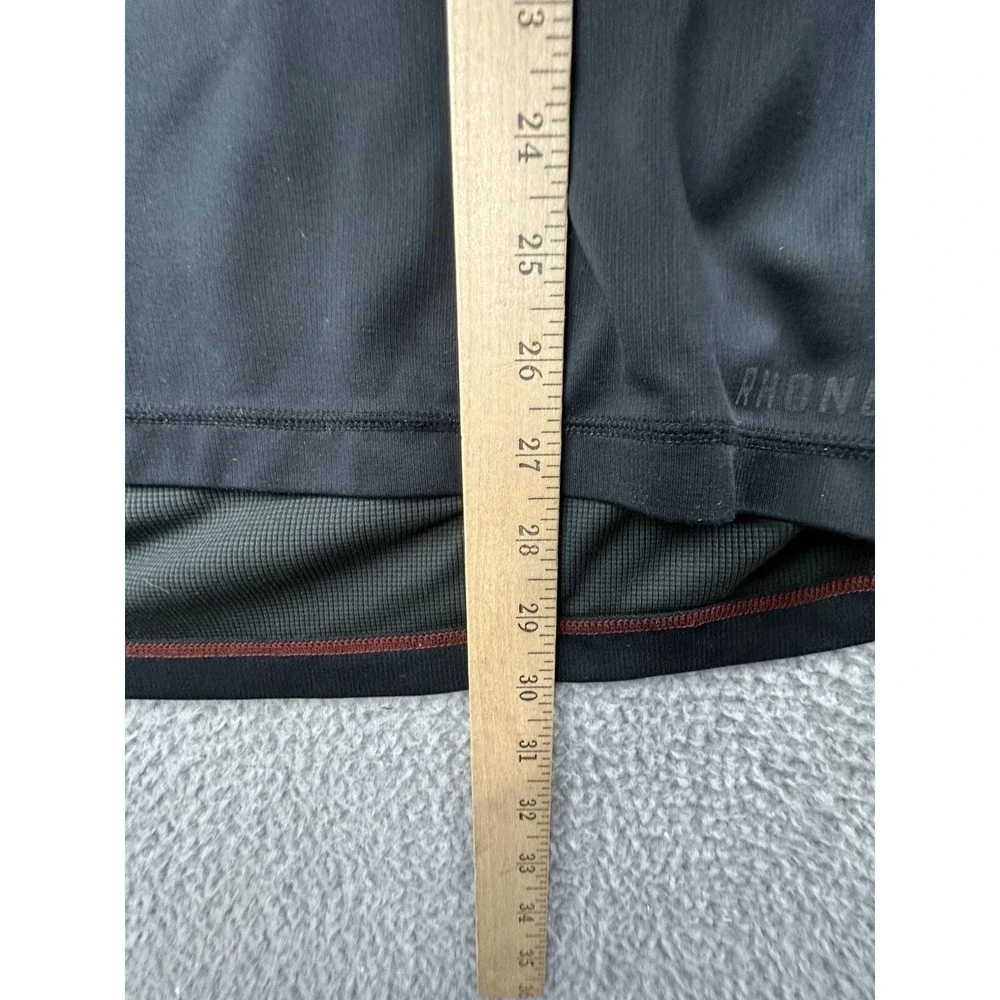 Rhone Sequoia Sweater Mens 2XL Black L/S Lightweight 1/4 Zip Pullover Activewear